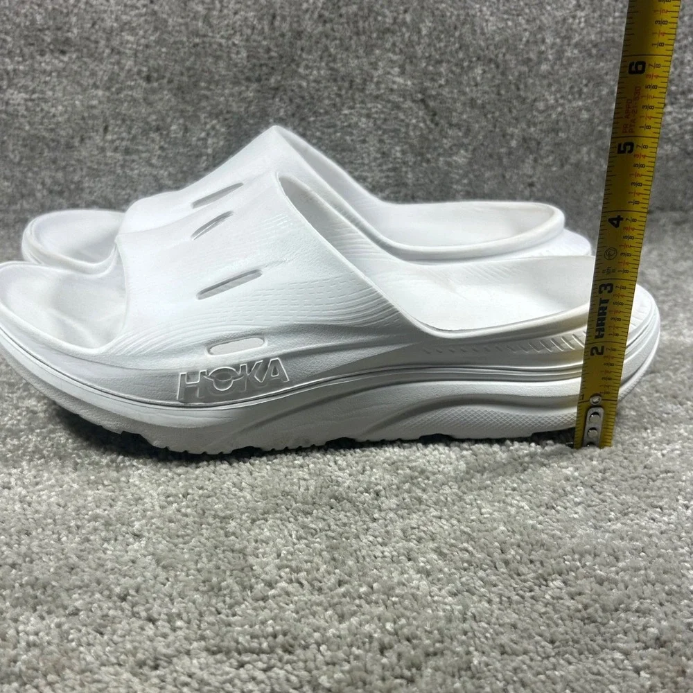 Hoka Ora Recovery Slide 3 White Cushioned Athletic Sandals Unisex Men 7 Women 9